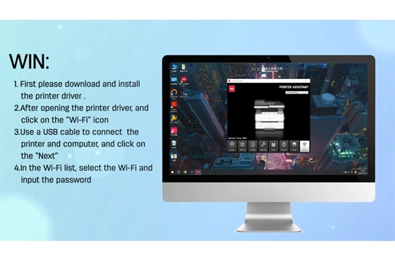 Deli Printer (Connect Wi-Fi Through Windows Computer)