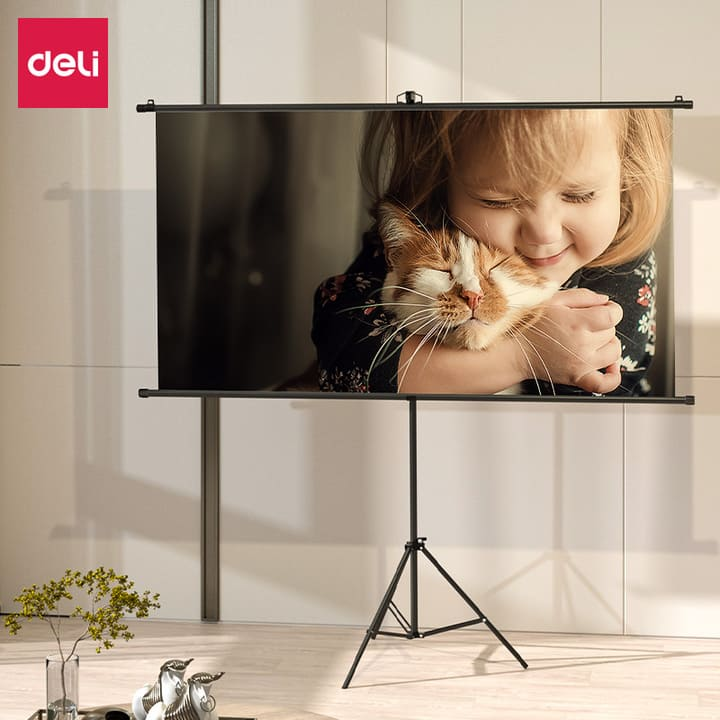 Deli ES901 72 Inch Bracket Projector Screen